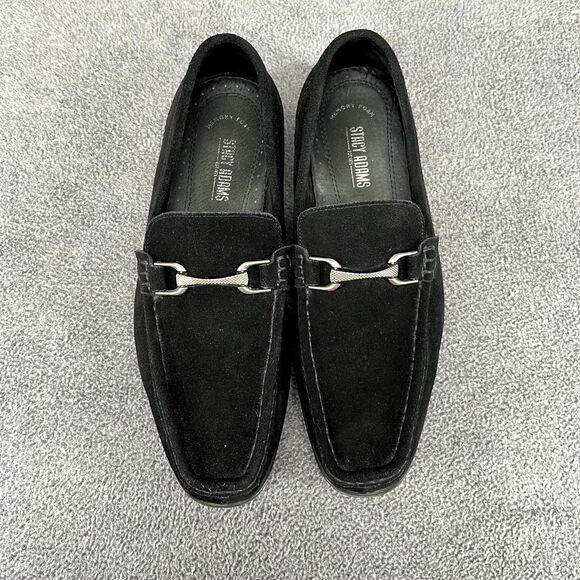 Stacy Adams Shoes Mens 9 M Reginald Black Suede Loafers Rubber Soles‎